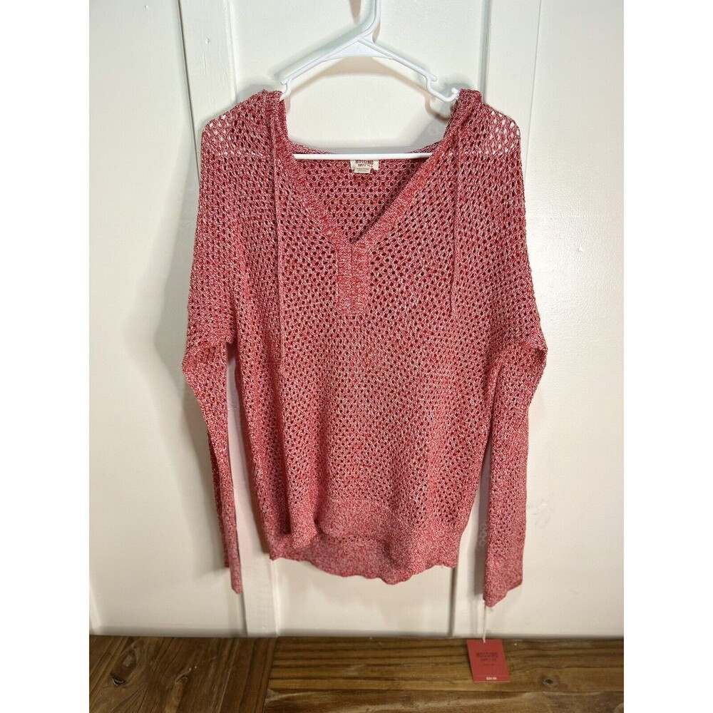 Mossimo Mesh Cover Up With Hood Red Pink Women’s XXL Brand New With Tags